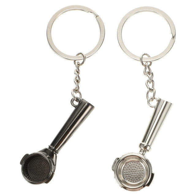 2pcs bolsa clave clave colgante llave anillos series de café llavero accesorio creativo