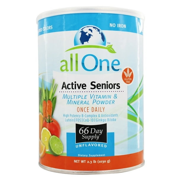 allOne Multiple Vitamin & Mineral Powder, For Active Seniors Once
