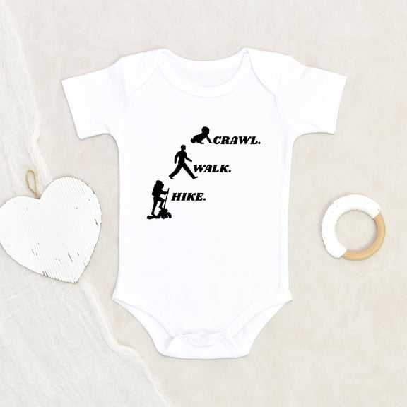Newbabywishes - Crawl Walk Hike Cute Baby Clothes for Boys and Girls - Hiking Baby Clothing