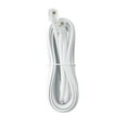 thumbnail image 3 of Newhouse Hardware 15 ft Telephone Extension Cord, With RJ11 (6P4C) Connectors, Works with Telephones, Fax Machines, Modems, 5-Pack, White, 3 of 4