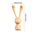 thumbnail image 3 of KRQAP Long-Eared Rabbits Massage ornament Home Wooden Massage tool for Body Acupoints and Head Meridians Personalized RabbitShaped Nasal Scraper, Home Items Under $10, 3 of 7