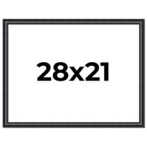 28x21 Frame Black Real Wood Picture Frame Width 1.25 inches | Interior Frame Depth 0.5 inches |
