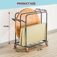 thumbnail image 4 of Heavy Duty Table and Chair Transport Cart with Adjustable Soft Grip Pads - Side Mount Chair Carrier with Secure Handle, 4 of 7