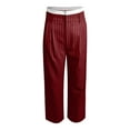 thumbnail image 4 of Tittly Sweatpants Women Lounge Pants Women Women's Casual Pants High Waisted Patchwork Simple Vertical Suit Pants Womens Pants Comfy Pants Women Red M, 4 of 7