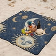 thumbnail image 5 of Whimsical Sun and Moon Beach Blanket Outdoor Picnic Blanket 78"x 78" Waterproof Foldable for Beach Camping Travel Hiking Grass Lawn Park, 5 of 5
