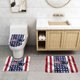 thumbnail image 2 of Juego de alfombras de baño de 3 piezas del equipo Patriots Alfombra antideslizante para baño de 24 x 16 pulgadas, 2 of 7