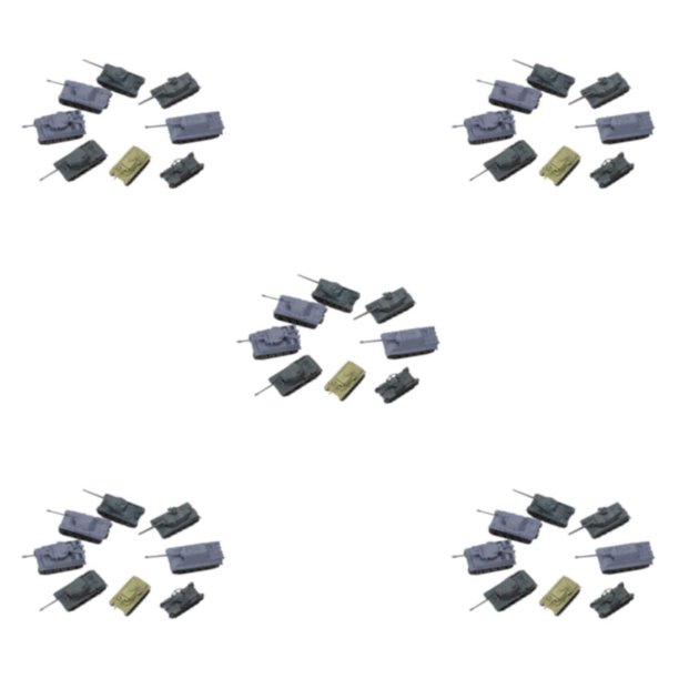 Ounissouiy Set of 8 1:144 Assemble Tank Model Kits Collections for Toys Men Gifts Type2 NO2