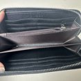thumbnail image 2 of Cartera larga europea y americana, simple, arrugada, de color sólido, con bordado de rombos, suave, bolso de identificación, 2 of 4