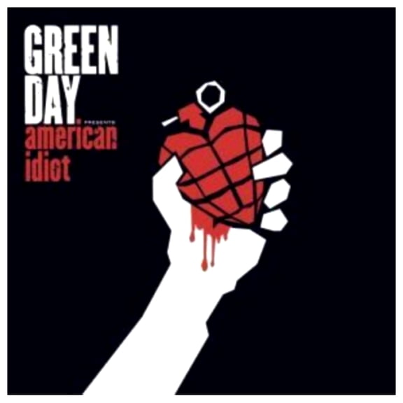 Green Day - American Idiot - Limited Colored Vinyl with LP1 pressed on Red with Black swirl & LP2 pressed on White with Black swirl - Music & Performance