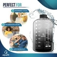 thumbnail image 4 of AQUAFIT - Water Bottle with Straw - Motivational Big Water Bottle with Time Marker - Half Gallon, Gray Fade, 4 of 8