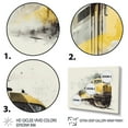 thumbnail image 3 of Designart Décoration Murale Surdimensionnée de Train de Transport, art Mural de Train, Rythme Symphonique des Rails, art Mural Moderne Jaune sur Toile, 32x16 Pouces, 3 of 5