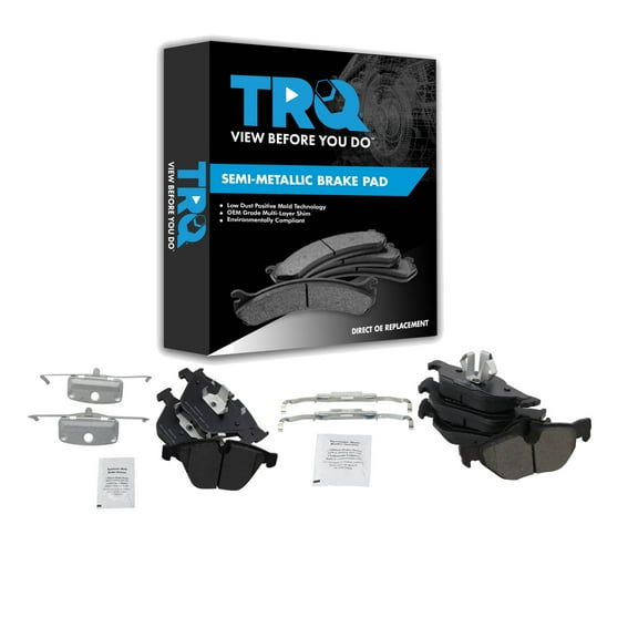 TRQ Direct Fit Brake Pads BFA20442 Fits Select 2007-2013 BMW 328i , 2009-2013 BMW 328i xDrive , 2007-2008 BMW 328xi , 2013-2015 BMW X1