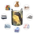thumbnail image 3 of Lsque Sunshine Jungle Dinosaur pattern Laundry Hamper Basket, Tall Woven Rope Hamper Basket for Clothes, Lightweight Storage Basket, Collapsible Waterproof-Small, 3 of 8