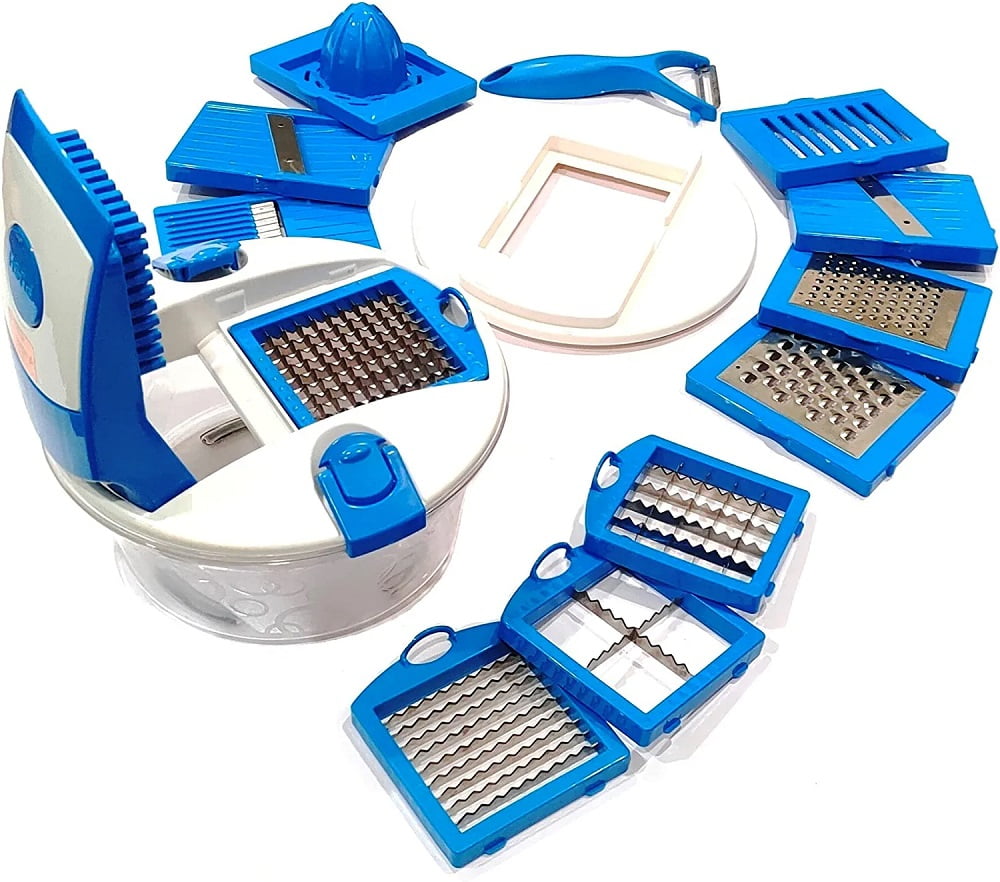 12 Pc Veggie Cheese Fruit Salad Chopper Chipser Dicer Slicer Peeler
