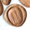 thumbnail image 3 of Bandeja de madera natural para servir aperitivos, frutas y refrescos. Platos para el hogar. METRO, 3 of 9