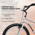 thumbnail image 6 of Marknig 26" Cruiser Bike, 1-Speed Beach & City Cruiser Bicycle for Adult Women and Men with Rear Rack, White, 6 of 11