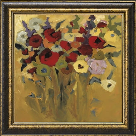 - Framecrafters Inc Jennifer Harwood 'Jewel Bouquet' 31 x 31 Framed Art Print