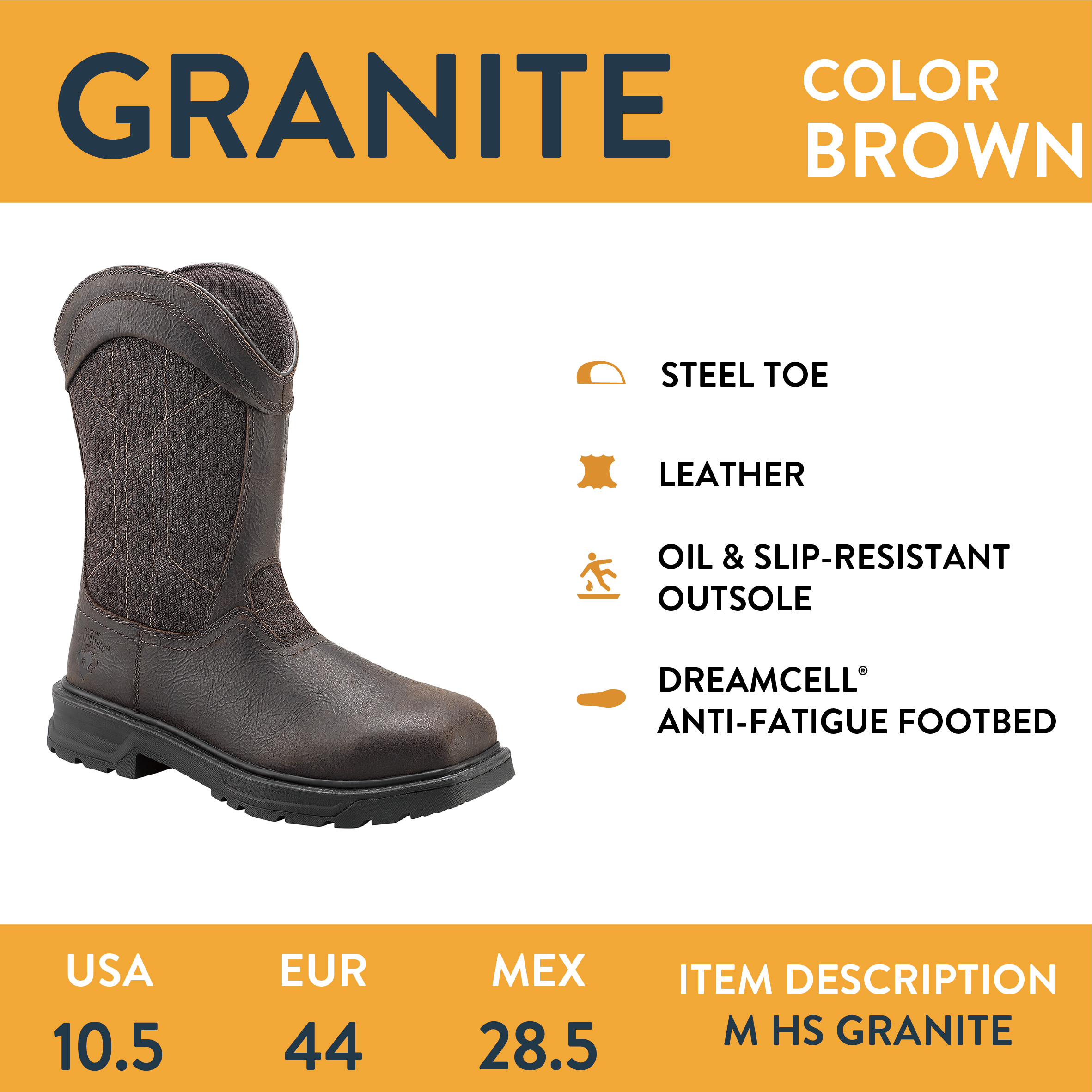 Herman Survivors Men's Granite Pull On Steel Toe Work Boots photo 8