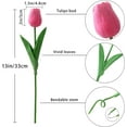 thumbnail image 3 of 10PCS Artificial Tulips Flowers Fake Latex Tulip Stems - Real Touch Faux Coral Tulips Flower for Easter Spring Wedding Bouquet Centerpiece Floral Arrangement Home Cemetery Table Decor, 3 of 6