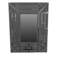 thumbnail image 1 of Benzara BM156646 Exquisite Rectangular Wooden Framed Mirror, Gray, 1 of 1