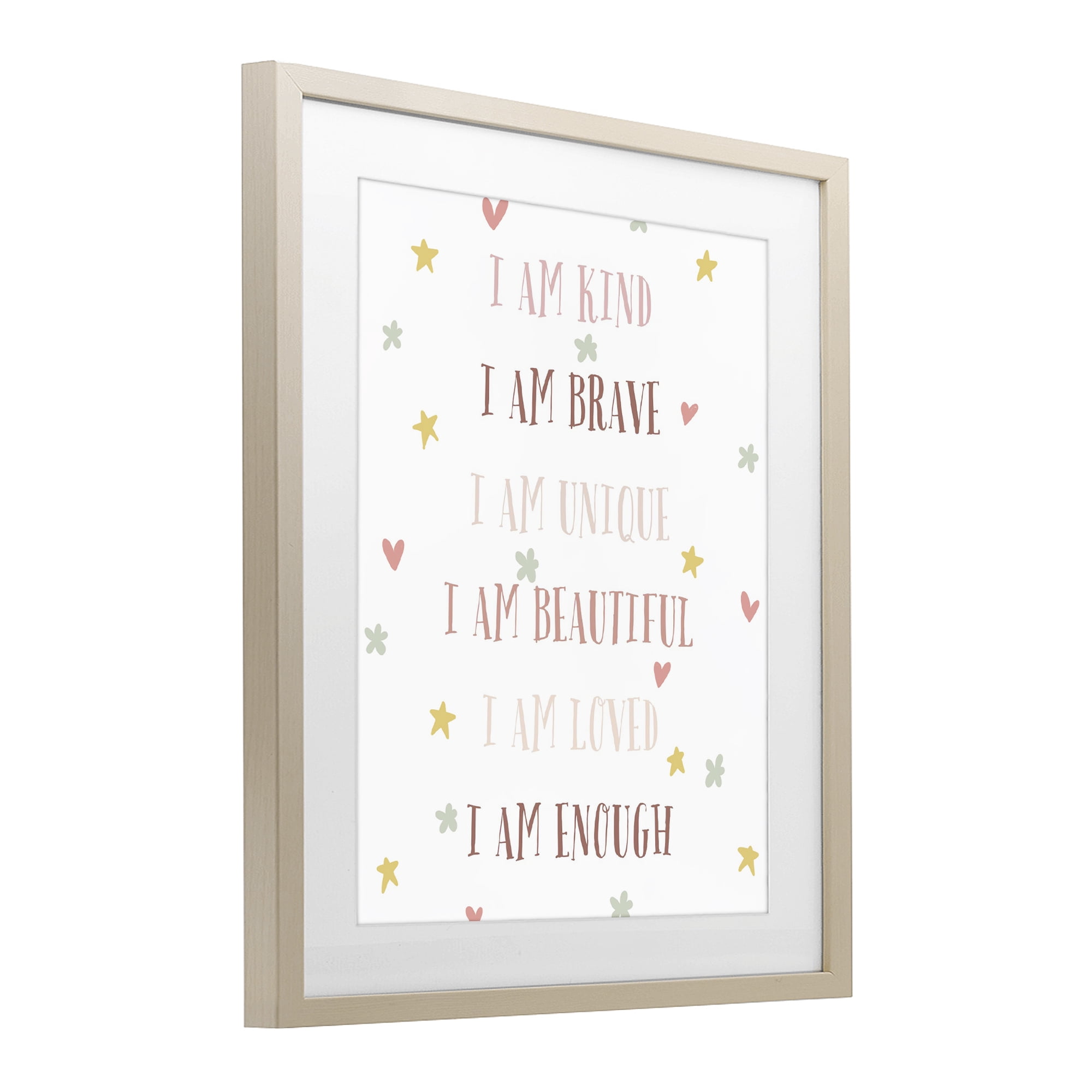 Stupell Industries I am Empowerment Quotes Birch Framed Print Under Glass, design by Katie Griggs