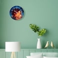 thumbnail image 4 of 10 Inch Wall Clock Battery Operated Silent Clock Decorative for Office, Kitchen, Outdoor, Living Room，Basketball in Fire Flames And Splashing Water Lovely Art, 4 of 4