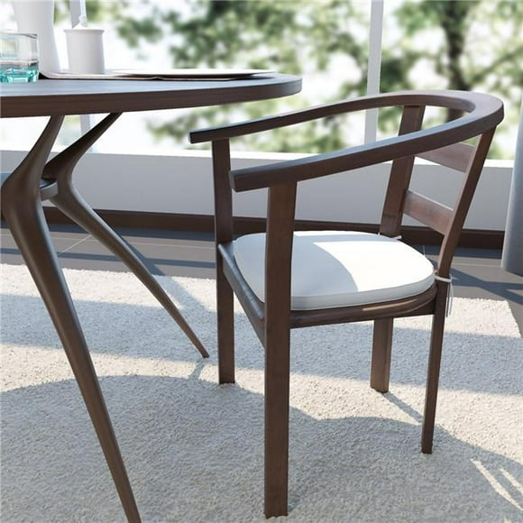 LeisureMod CAC16WV 15.5 x 15.5 x 1.75 in. Modern Dining Chair Cushion Pads&#44; White
