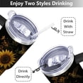 thumbnail image 3 of Sunflower and Hummingbird Stainless Steel Insulated Mug with Lid and Handle, 30oz, 3 of 4