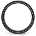 thumbnail image 3 of Chisel Stainless Steel Polished Black IP-plated with Brushed Center 8.2mm Beveled Edge Band - Ring Size 8.5, 3 of 8