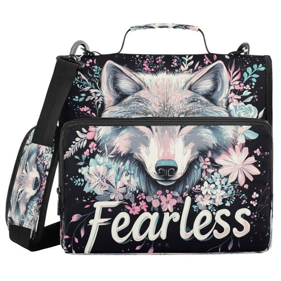 YAZAOO Zipper Binder trapper keeper Documents Organized Design Fearless Spirit Printed