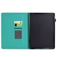 thumbnail image 2 of ELEHOLD Leather Wallet Case For Amazon Kindle Paperwhite 5 (11th Generation) 2021 Fiber Pattern Lightweight Folio Stand Cover, Auto Sleep&Week Function, Full Body Protection, Cyan, 2 of 9