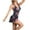 Navy, variant on Levmjia Lingerie for Woman Womens Fashion Printing Sling Dress V-Neck Underwear Lingerie Nightdress