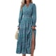 thumbnail image 1 of Vestido PRETTYGARDEN Floral Maxi de Manga Larga con Escote en V XXL, 1 of 4