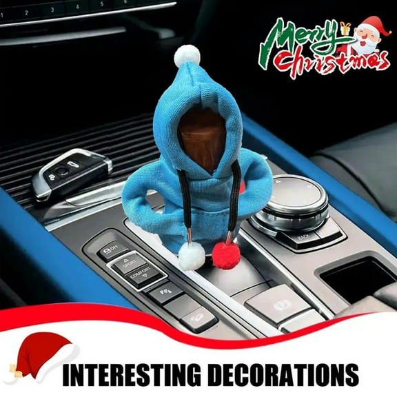 harmtty Xmax Car Gear Shift Cover Cute Hooded Sweatshirt Shape Shift Knob Shifter Hoodie Universal Auto Shift Knob Shifter Stick Protector Interior Decoration Orange