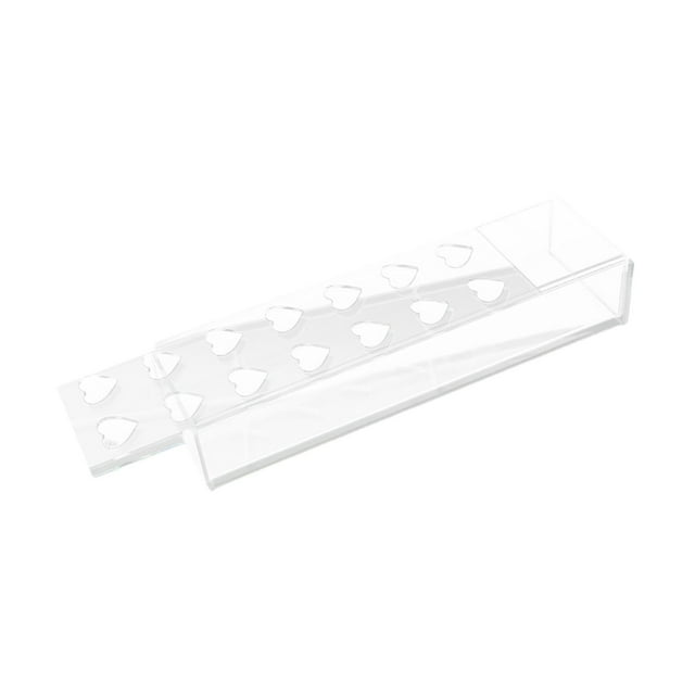 simhoa Clear acrylic vase, clear creative rectangular flower centerpiece for birthday, 14Holes