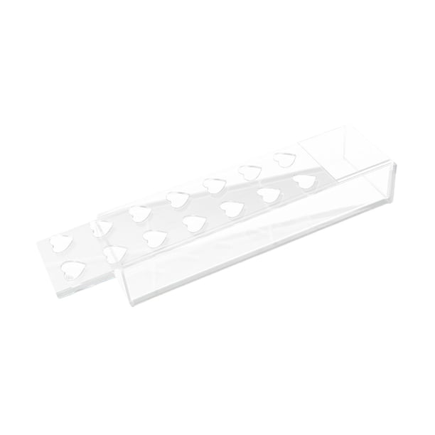 Jarrón de flores rectangular Jarrón de flores acrílico Jarrón rectangular largo Maceta de flores 14 Hoyos