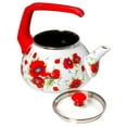 thumbnail image 5 of Enameled Aluminum Tea Kettle Poppies Enamel Kettle 2.3-qt. (2.2 L) Hot Water TeaKettle pot for Stovetop Teapot Ideal for Camping, 5 of 7