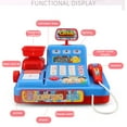 thumbnail image 4 of Kids Cash Register Toy with Shopping Cart Toddler Pretend Play Store Cashier Register for Kids with Music / Real Calculator / Scanner Learning Toys for Girls Birthday Gift for 3-8 Year Old Girl, 4 of 7