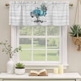 thumbnail image 3 of 2 Pack Valances for Windows, Blue Truck Window Valances for Living Room/Bedroom/Bathroom, Sunmmer Car Tropical Plants Cactus Wooden Light Filtering Kitchen Curtain Valance 54"W x18" L, 3 of 9
