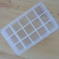 thumbnail image 2 of Cateissary Molde de silicona para cubitos de hielo, portátil, 15 rejillas, reutilizable, lavable, repuesto para cocina, pudín Rectangular, Cocina y Comedor Claro, 2 of 6