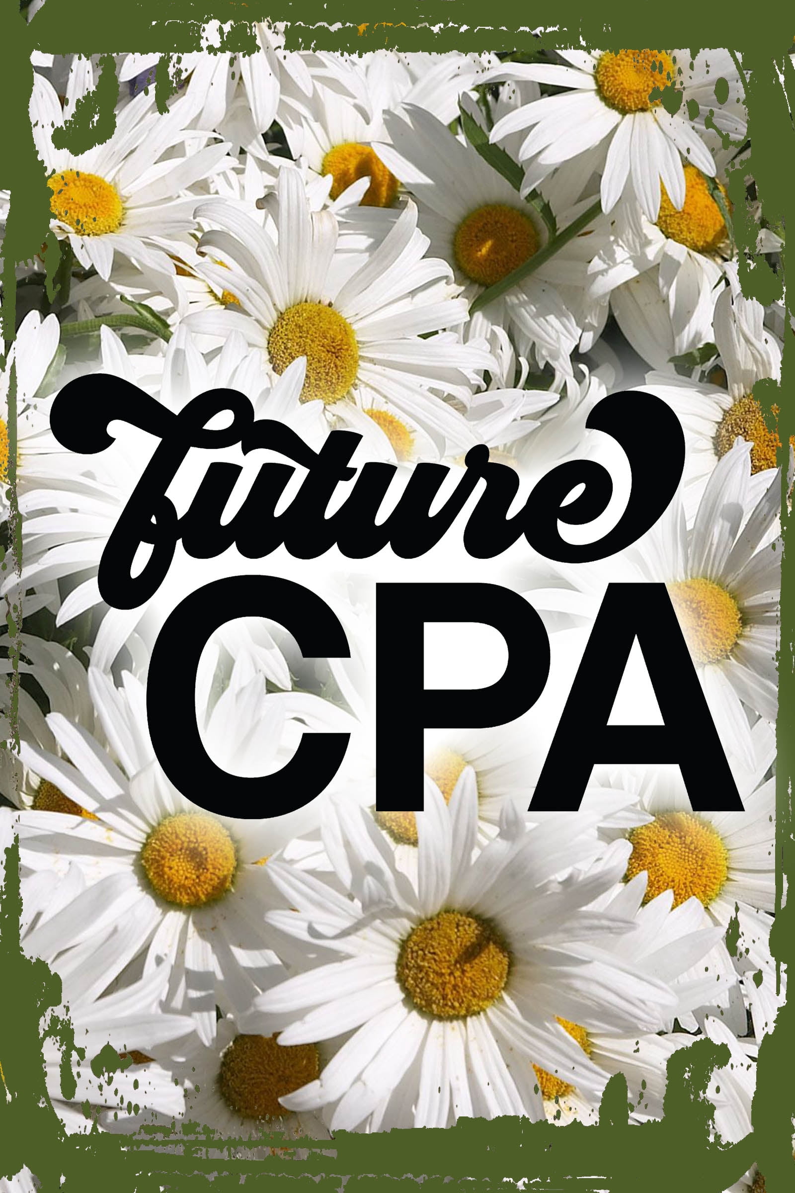 Daisy Flower Flat Canvas Wall Art Print Future CPA accounting money