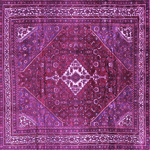 Ahgly Company Indoor Square Persian Purple Traditional Area Rugs, 6' Square