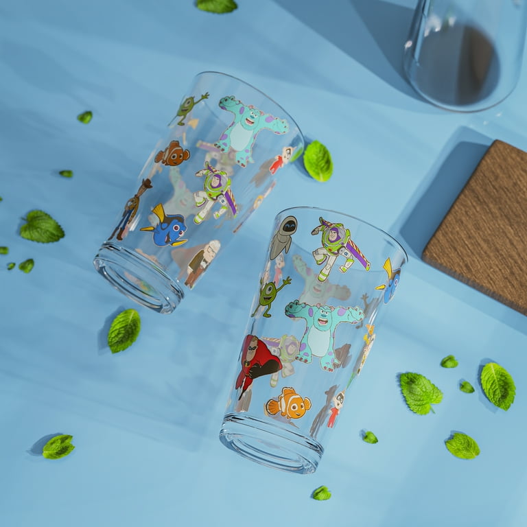 Zak Designs Disney 16oz Glass Cup Set (2pk) - Walmart.com