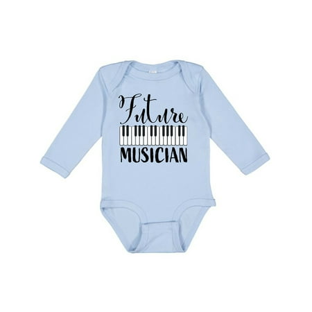 

Inktastic Future Musician- Piano Music Gift Baby Boy or Baby Girl Long Sleeve Bodysuit