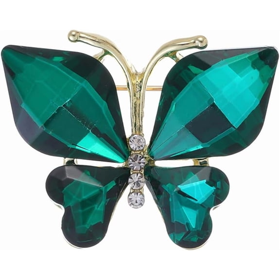 Rhinestone Butterfly Brooch Pin for Women Clear Crystal Insect Colorful Bithstone Cartoon Brooches Lapel Pins Dress Accessories Elegant Christmas Theme Party Animal Jewelry