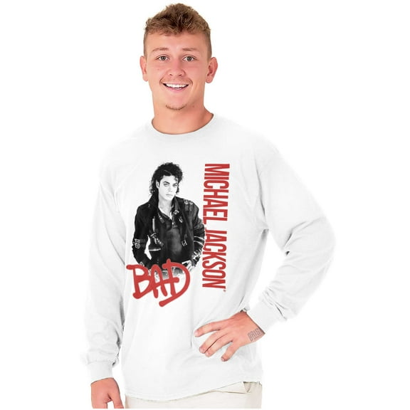 Michael Jackson Bad Music Album Cover Long Sleeve TShirt Men Women Brisco Brands S