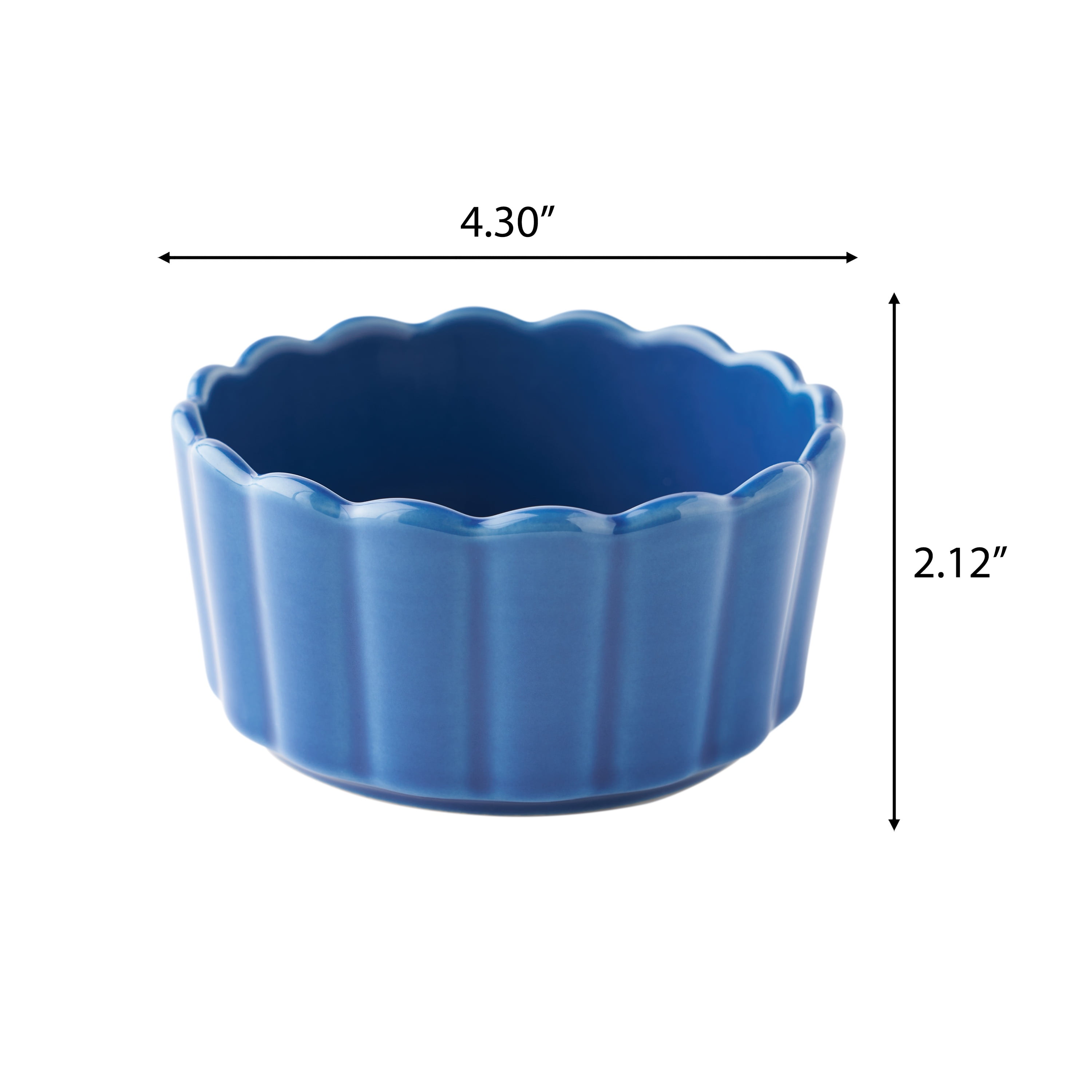 The Pioneer Woman Colette Stoneware Ramekins, Blue, Set of 4