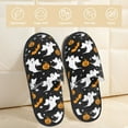 thumbnail image 2 of Slippers for Women, pumpkins halloween ghost Womens Slippers Fuzzy Winter House Shoes, Soft Anti-Skid Slippers Indoor and Outdoor, 2 of 7