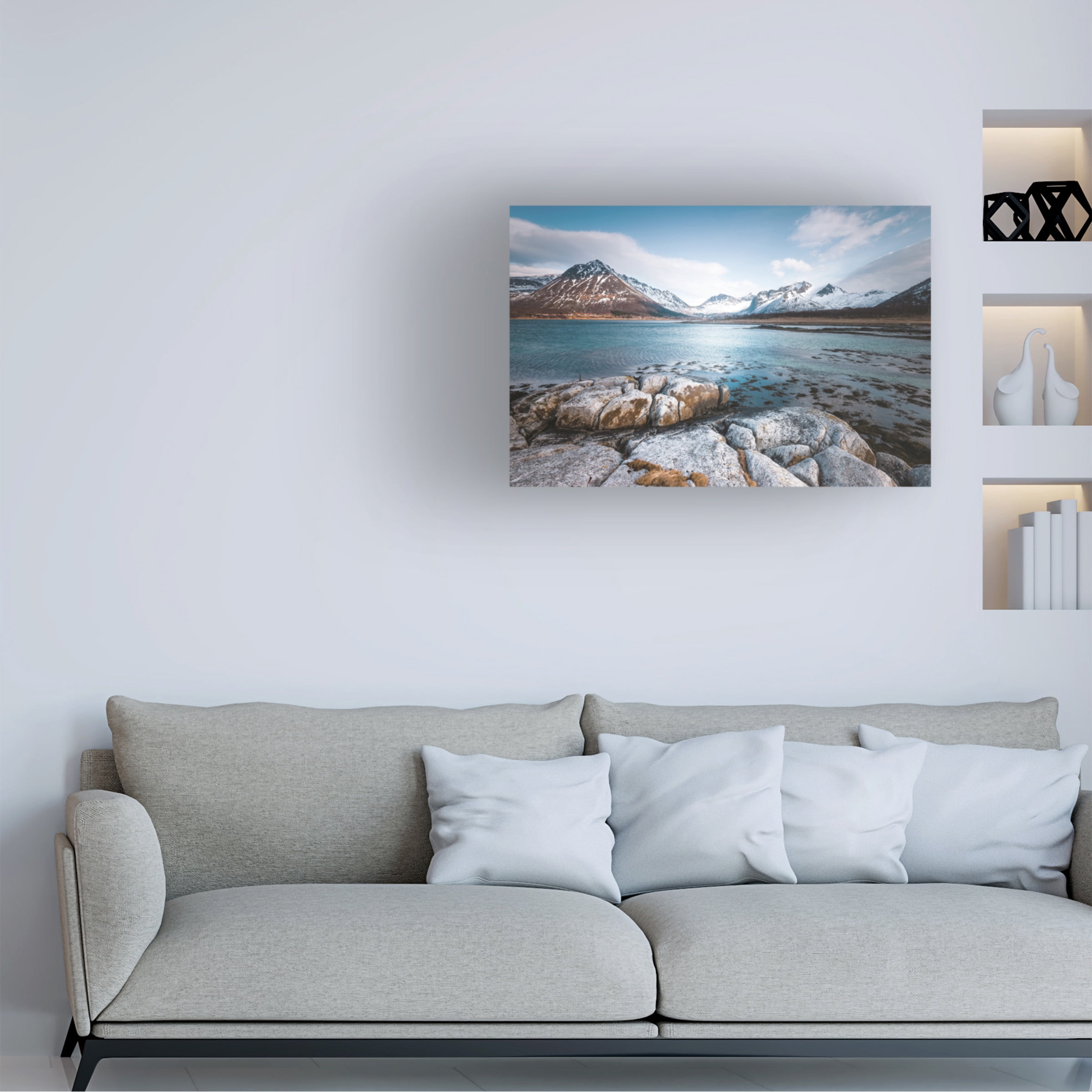 Philippe Sainte Laudy 'Blue Fjord' Canvas Art
