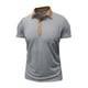 thumbnail image 4 of pstuiky camiseta de hombre, Camiseta informal de color liso con botones y bolsillos para hombre camisas casuales para hombre m, 4 of 5